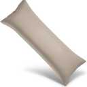 Body Cooling Pillowcase Long Pillow Case Breathable Cool Silky Soft Rayon Derived from Bamboo Fabric,Hair and Skin Friendly,Taupe,1 Pack,20x54IN (Body(20x54))