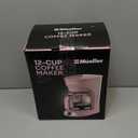 MELLERHOME 12-Cup Pink Coffee Maker - Borosilicate Carafe, Auto-Off, Pink Accessories, Reusable Filter, Anti-Drip, Kitchen Appliances, Keep-Warm Function, Kitchen Dcor (Pink)