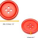 GLRXMX Resin Sewing Buttons 10pcs, Round Flat Back Sew on Buttons for Clothing, DIY Crafts, Home Decor, Garment Repair (Orange, 1/2"=12.5mm)