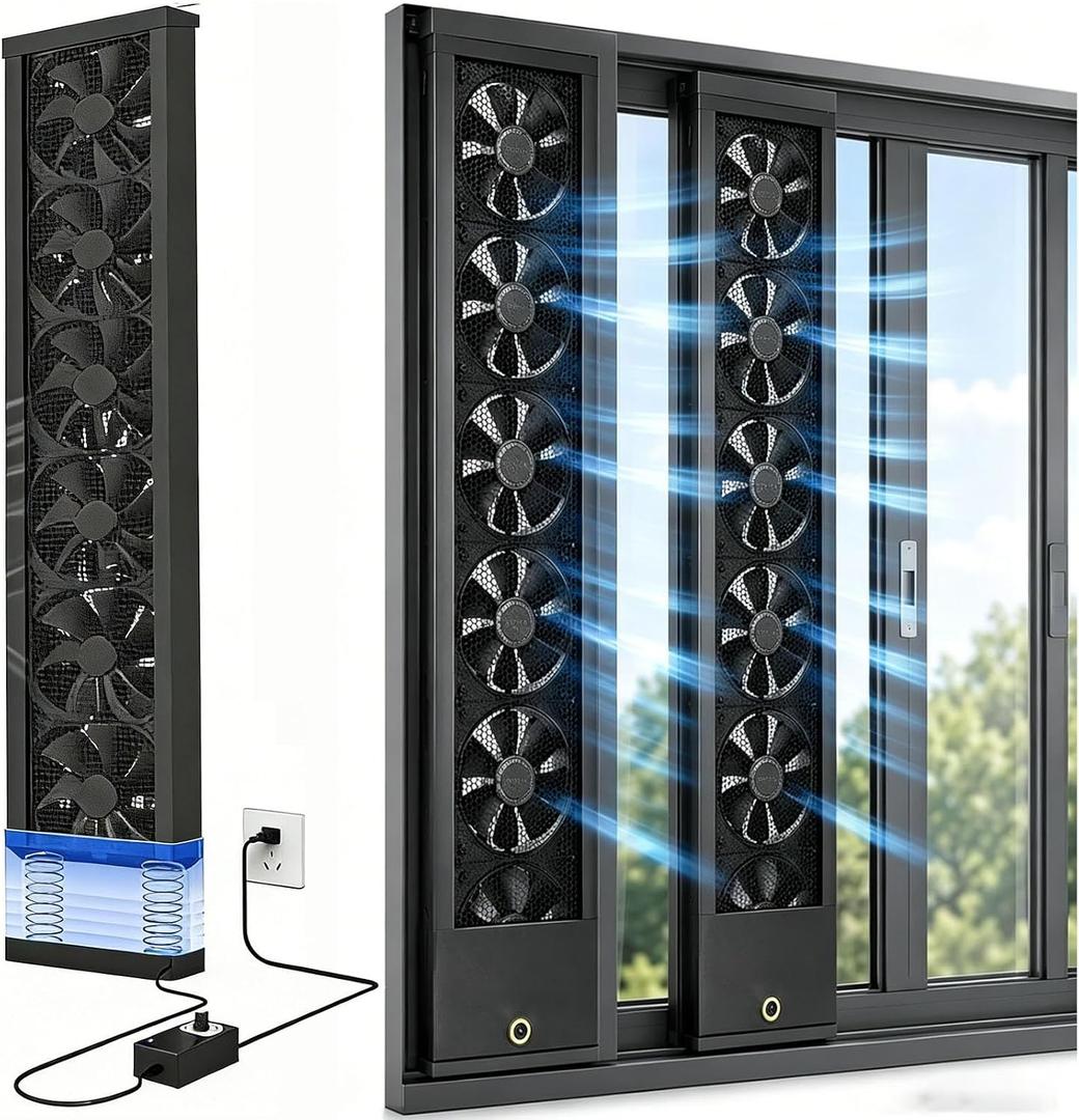 35.5-37.5 Inch Vertical Window Fan For Sliding Windows