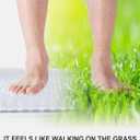 OTHWAY Non Slip Grassy Bathtub Mat : 25.6X13.4 inches Sturdy But Soft Bath Mat_Quick Drain Shower Floor Mat with Soft Bristles for Scrubbing Feet (Clear)