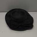 Z&X Organza Church Fascinator Wedding Tea Party Derby Hats for Women Flower Wide Brim Sun Hat (06c Black)