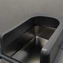 High-Sided Stainless Steel Cat Litter Box,Stainless Steel Litter Box with Lid,Extra Large Litter Box,Easy-to-Clean Metal Litter Pan for Cats 25" x 15"