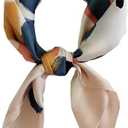 FONYVE Silk Feeling Scarf Medium Square Satin Head Scarf for Women 27.5  27.5 inches (11 Oil Paint Pink)