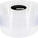 PLASTICPRO [30 Pack 16 OZ Bowls] Edge Collection Clear Plastic Party Bowls Premium heavyweight Elegant Disposable Tableware Dishes