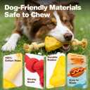 FOFOS Dog Chew Toys for Aggressive Chewers, 3 Pack Rubber Dog Rope Toys, Tough Toys for Boredom Relief and Cleaning Teeth, Indestructible Tug of War Toys for Small Medium Dogs