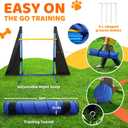 POPMOON Agility Training Equipment for Dogs,Dog Agility Equipment for Backyard&Indoor Training-Professional Backyard Course with Adjustable Jumps,Collapsible Tunnel,Storage Bags&Toys (11 Pcs)