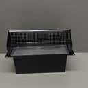 Microwave Vent Range Hood Wall Cap, 3-1/4" x 10" Rectangular Exhaust Vent Cover with Damper & Screen, Replacement for Broan & Most Over-the-Range Microwaves, Kitchen & Bathroom Ventilation, Black