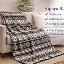 Alpaca Wool Blanket Queen 94x78 in | Ultra Soft, Non-Itchy & Breathable | Premium Alpaca Blanket | Warm, Hypoallergenic Natural Fiber | Handmade Luxury Throw for Bed or Sofa (Black)