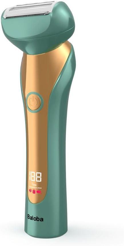 Electric Shaver for Women - Women Electric Razor - 3 in 1 Blades for Close Shave Arms Legs Underarms and Pubic Hair - Painless & Powerful Rechargeable Cordless Trimmer with LCD Display