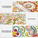 Outdoor/Indoor Round Tablecloth with Umbrella Hole Zipper, Decorative Circular Table Cover for Home Garden, 60 Inch, Flower Multi