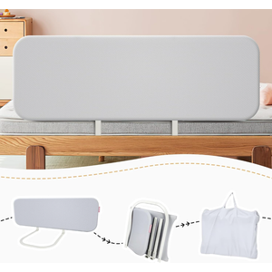 Q-MIULIKE Baby Bed Rail for Toddlers Portable Foldable Travel Toddler Bed Rails Easy to Install 27 Height Adjustable (Grey 70.8 Inch, 1 Piece) Suitable for Full King Queen Twin Bed Sizes