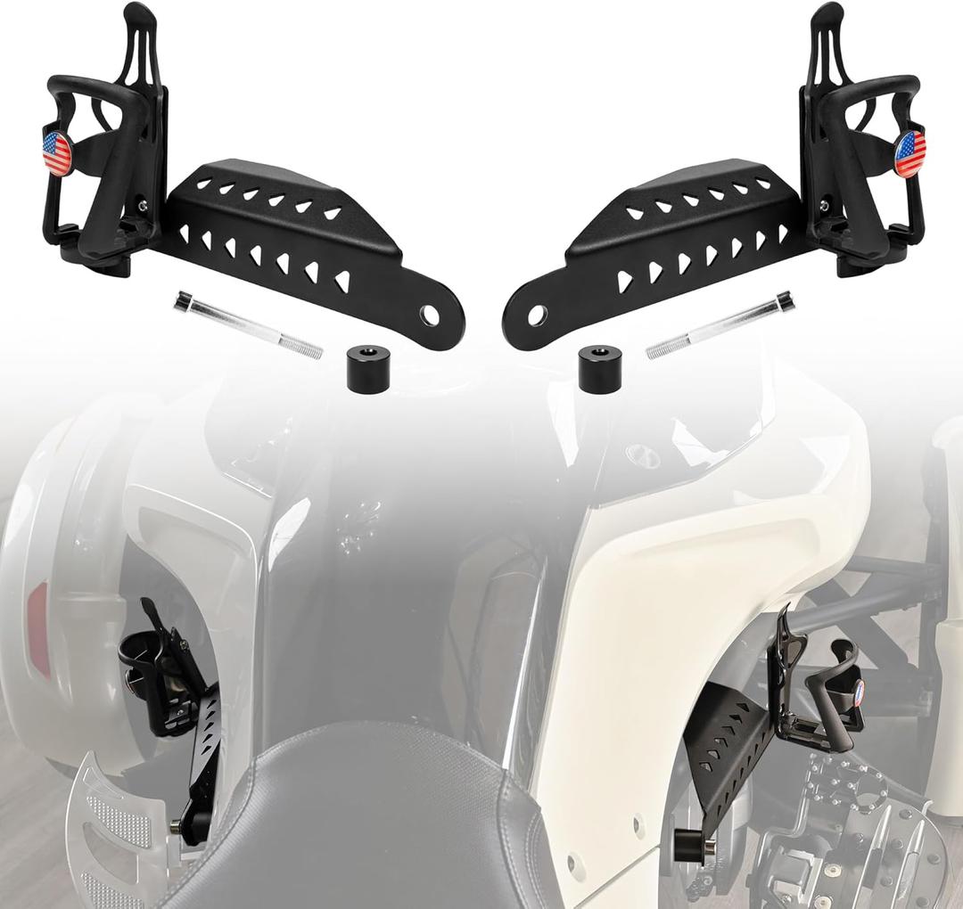 F3 Driver Drink Holders Left+Right Side Ajustable Water Bottle Holders for Can Am Spyder F3/F3-S/F3-L/F3-T 2015+ Models Cup Holder Accessories