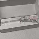 T3 SinglePass Curl X Extra-Long Barrel 1", 1.25", 1.5" Curling Iron with 9 Heat Settings and Ceramic Barrel for Fast Styling and Lasting Results on All Hair Types (White/Rose Gold)