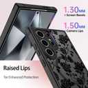 SEXYMOM Magnetic for Samsung Galaxy S24 Ultra Case - Wireless Charging Compatible,Cute Floral Design for Women and Girls,Slim Fit Translucent Matte Phone Case - Roses