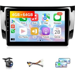 4G+64G Car Radio for Nissan Sentra 2013 to 2019 Stereo with Wireless Apple Carplay Android Auto 10.1" IPS Touch Screen for Sentra Head Unit GPS 5G WiFi Mirrorlink FM RDS DSP Split-Screen SWC MIC (Not Support JBL & Large Screen)