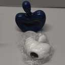 DOVDOV Blue and White Mini Ceramic Couple Sculpture, Romantic Love Decorative Statue, Couple, Blue Home Decor, Suitable for Dresser, Bookshelf, Office, Coffee Table Desktop Decoration.