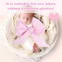 Newborn Swaddle Sash, Soft Cotton Bow Decorative Strap for Swaddles, Adorable Maternity Bow Sash, 70x5.5 Inch, Pink Stripes