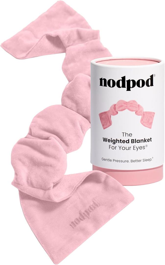Nodpod Gentle Pressure Sleep Mask | Patented Light Blocking Design for Sleeping, Traveling & Relaxation - Blush Pink (1 Count (Pack of 1))