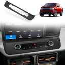 Muslogy Compatible with Ford Maverick Trim Piece Around Radio Controls Center Console Radio Multimedia Control Volume Knob Trim Cover 2022 2023 2024 2025 Accessories (Matt Black)