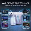 The Original Disinfectant Fogger Machine - Professional Sanitizer Sprayer - ULV Atomizer & Nano Steam Gun  Rechargeable Barber Spray Gun with Blue Light V2