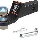 DEEAGLE 2 inch Ball Hitch with Pin, Heavy Duty Steel Receiver Hitches, Trailer Ball Hitch Fits 2 inch Receiver, 6000lbs, 2 in Drop