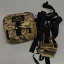 Bino Harness Binocular Harness Chest Pack Made of Waterproof 900D Nylon | Binocular Harness for Hunting Case with Adjustable Shoulder Straps, 2 Mesh Pockets, and Zipper Back Pocket