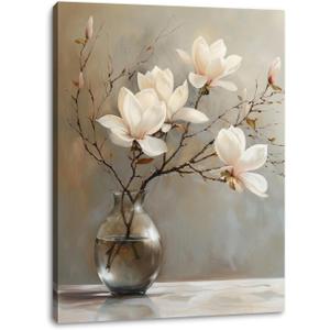 daktenn Floral Canvas Wall Art Bathroom Wall Art Pictures Wall Decor Home Decor Wall Decor for Bedroom Livingroom 24x32 Inches