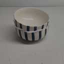 Salad Bowl,Serving Bowls,Soup Bowls, Large Serving Bowl Set of 2,Blue-Striped Ceramic Bowls Serving Dishes for Entertaining,Dishwasher & Microwave Safe.