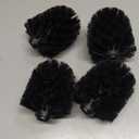 4PCS Toilet Brush Replacement Head Cleaning Tool, Toilet Bowl Brush Head Replacement with Sturdy Stiff Bristles for Bathroom (Black)