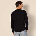 Amazon Essentials Men's Long-Sleeve Henley Shirt (Black, M)