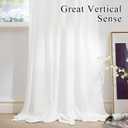 NICETOWN Non-See-Through Off White Sheer Curtains 84 inch Length 2 Panels Set, Rod Pocket & Back Tab Privacy Window Treatments Light Filtering Drapes for Bedroom/Living Room, W52 x L84