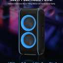 GKD62 Karaoke Machine for Adults Kids, 400W Portable Bluetooth Party Speaker with 2 Wireless Microphones, Built in AI Vocal Removal & Mic Priority, Records, Radio, Loud Sound for Home, DJ, Outdoor