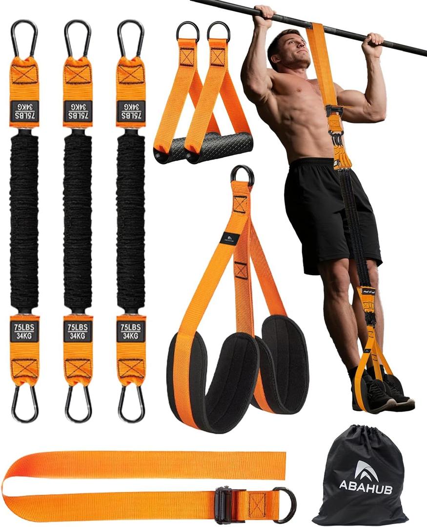 Abahub Heavy Duty Pull Up Assistance Bands Set, Resistance Bands for Assisted Pull-Ups, Chin-Ups, Strength Training, Stretching & Workout Fitness