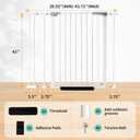 41 Inch Tall Baby Gate Auto Close Dog Gate Adjustable 29.92"-43.71" Wide Pressure Mounted Walk Through Swing Pet Gate for Doorways (White, 29.92"-43.71" Wide)