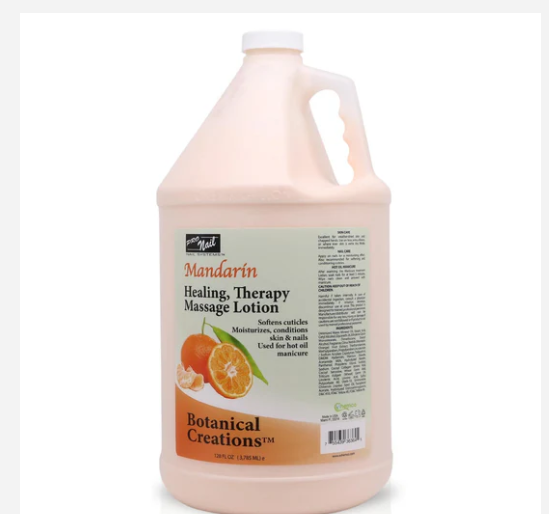 PRO NAIL - Healing Therapy Massage Lotion - Professional Pedicure, Body and Hot Oil Manicure, Infused with Natural Oils, Vitamins, Panthenol and Amino Acids (Mandarin, 1 Gallon),32 Fl Oz (Pack of 1)