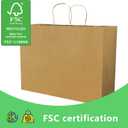 Vanhel 100 PCS Large Paper Bags with Handles 16 x 6 x 12 Inches,Large Gifts Bags with Handles bulk, Shopping Bags, Party, Retail, Merchandise, Favor, Recyclable