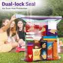 Jumbo 5 Gallon Size Zip Bags with Double Zippers, Clear Plastic Storage Bags for Household and Travel Use, Clothes and Toys, Large Assorted Sizes for Moving and Organization 18"x24" [15 COUNT]