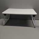 Foldable Lap Desk Laptop Stand Bed Desk Table Tray, Breakfast Serving Tray, Portable & Lightweight Mini Table, Lap Tablet Desk for Sofa Couch Floor - White