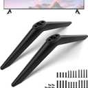 TV Stand for JVC TV Legs, for JVC TV Stand LT55MAW595 LT58MA887 LT-55MAW705 LT-55MAW804 LT-55MA875 LT-50MAW595 LT-50MAW705 LT-58MAW595 LT65MAW595 LT-40MAW300 LT-43MAW595 with Screw, Black