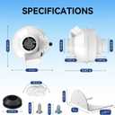 Dryer Booster Fan 4” DBF 110 Inline with Auto On/Off Pressure Sensor