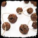 30 Pcs Halloween Pumpkin Rusted Jingle Bells Vintage Rustic Jack-o-Lantern Face Design Rusty Bells for Crafting Halloween Wreath Making Fall DIY Pet Collar Christmas Tree Decor (1.54 Inch)