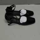 Coutgo Womens Chunky Low Heels Dress Shoes Ankle Buckle Strap Square Toe D'Orsay Pumps Work Party Shoes size 7