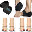 Heel Protectors for Supination & Pronation, 2 Layers Adjustable Supination Correction Insoles, Orthopedic Insoles for Bow Legs, Knee Pain, Foot Alignment (Black, Large : Women 8-12/Men 7.5-13)
