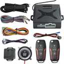 Car Alarm System Push to Start Ignition Kit, PKE Passive Keyless Entry Car Alarm System with Remote Start, Push to Engine Start Stop