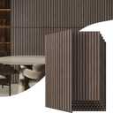 6 Pack Acoustic Wall Panels, 47.2" X 23.6" Sound Absorbing Panels, Decorative Sound Proof Panels for Home, Office, Studio Room, Deep Walnut