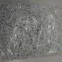 Huskein 120Pcs Silver Mardi Gras Beads Necklaces, 33 Inch Silver Accessories, Oval Beads Necklaces Festival Parade Stuff Bead Necklace for Birthday Party Supplies Wedding Decorations