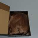 Brown Bob Wig With Bangs 12 Inch Mix Brown Wig Short Synthetic Fiber Bob Wigs for Women Short Bob Wigs and Halloween Cosplay Wig for Daily Life Colorful Wigs With One Cap (Mix Brown)