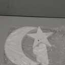 GUOCHENG Lovely White Moon Star Cloud Light Set Battery Operated LED Marquee Light Sign Warm White Bedside Lamps for Kids Children Bedroom Nursery, Baby Standing Night Light