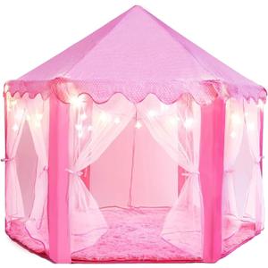 Princess Tent for Kids - 55" X 53" with Led Star Lights | Princess Toys | Toddler Play Tent | Playhouse, Castle